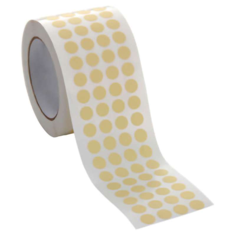High Temp Masking Disc Tape, 300 deg, 13/16", 3" Core, 7.5 mil, Tan, 2000/Roll